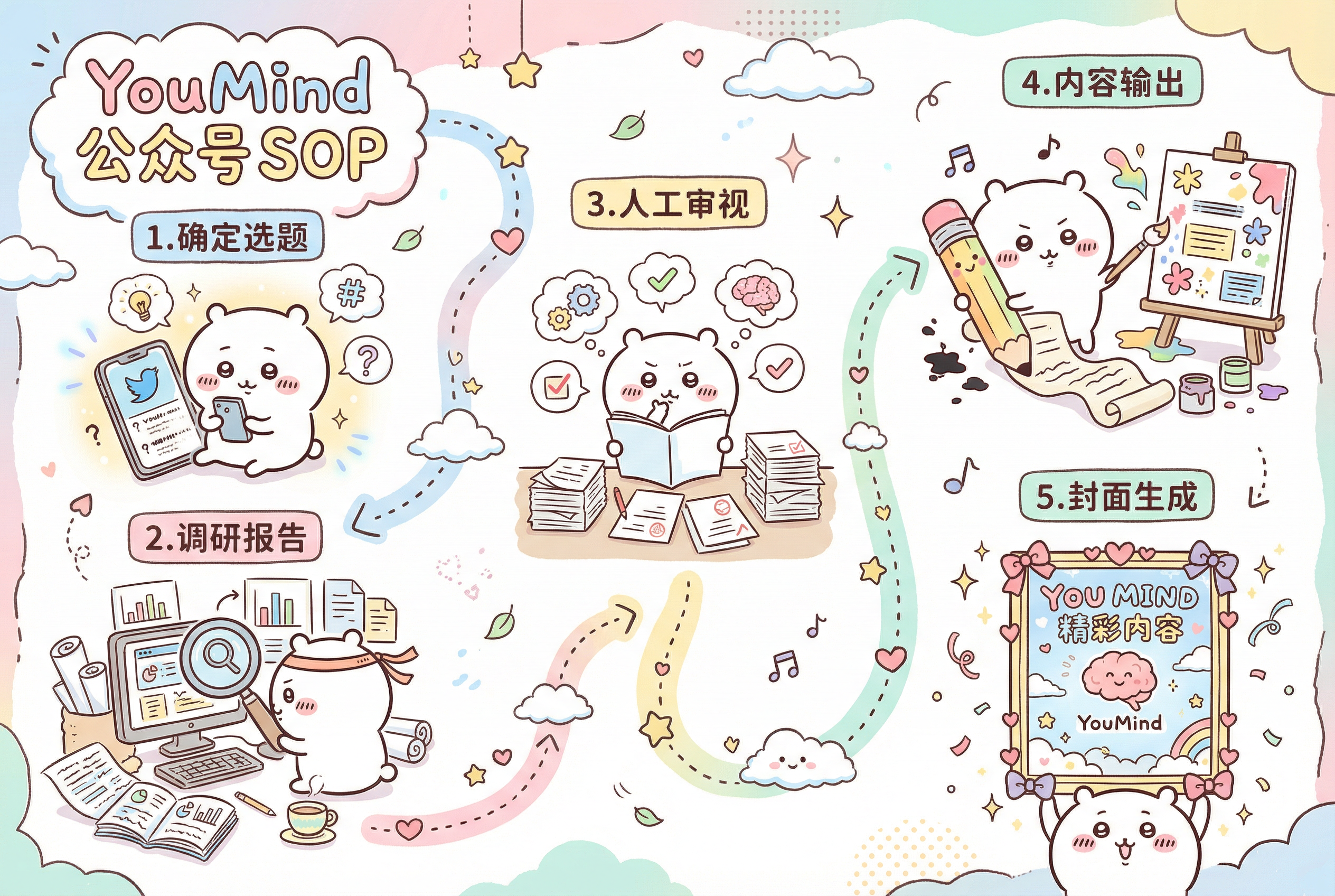 YouMind公众号SOP-Chiikawa风格信息图