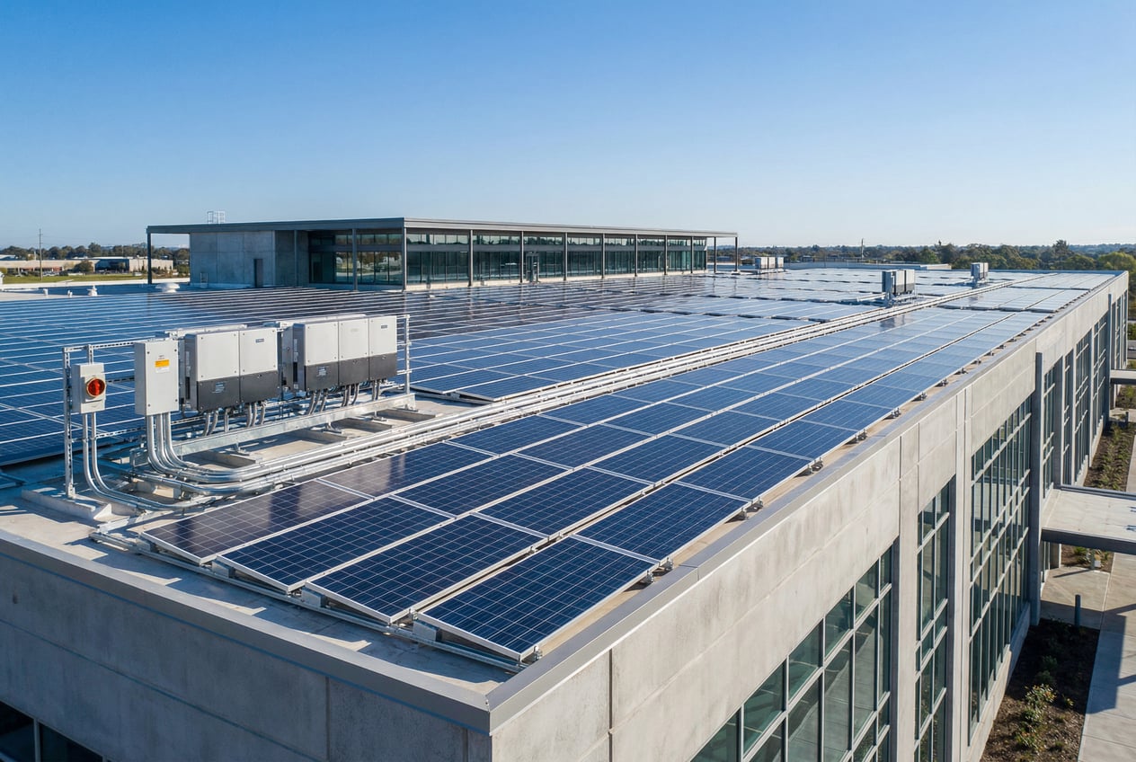 A product shot of a robust, industrial-grade DC surge protection device.