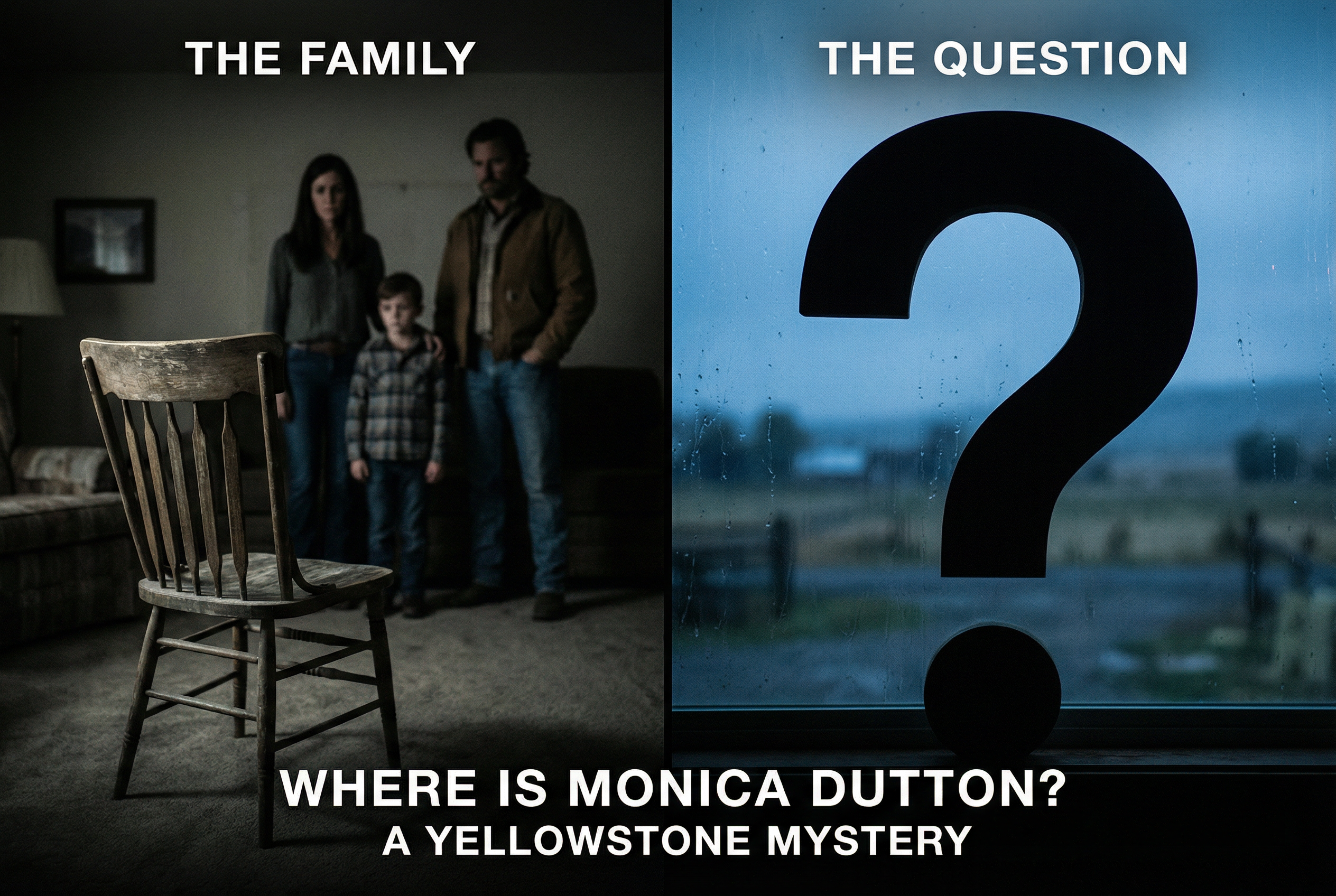 Monica Dutton absence mystery visualization showing empty chair symbolizing the character's controversial omission from Y: Marshals cast