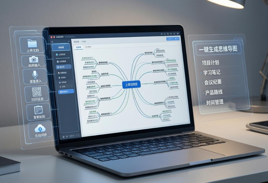 One-click generation of mind maps from multiple input sources preview 1