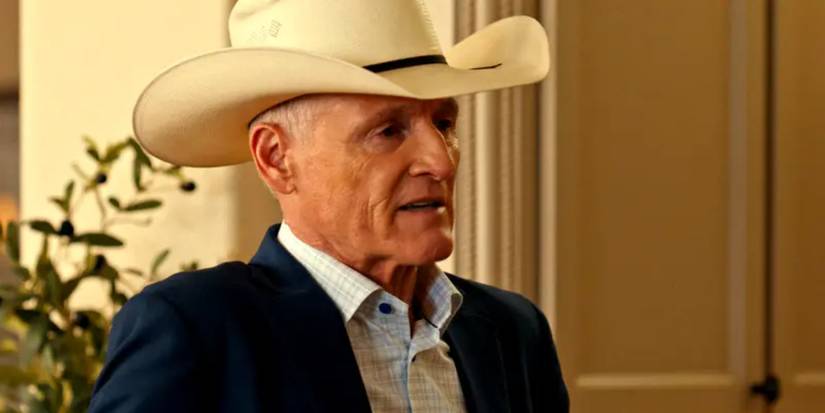 Colm Feore as Nathan, M-Tex's legal counsel, embodying the fusion of corporate precision and Western culture