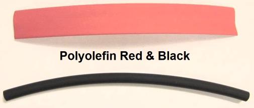 A side-by-side comparison of different raw material pellets: clear PVC, translucent Polyolefin, and clear FEP.